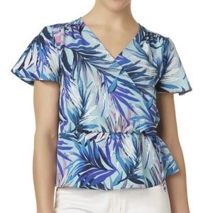 floral peplum top, size Petite XL
